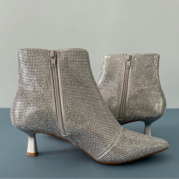 Alex Marie Gamina Rhinestone Embellished Kitten Heel Booties - Picture 4 of 8